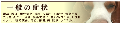 一般の症状